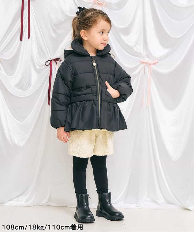 日本童裝 apres les cours 荷葉邊夾棉外套 80-140cm 女童款 秋季 (適合初秋、香港平均溫度、寒冷天氣、溫度低天氣）OUTERWEAR   【日本預售：2025年10月下旬】