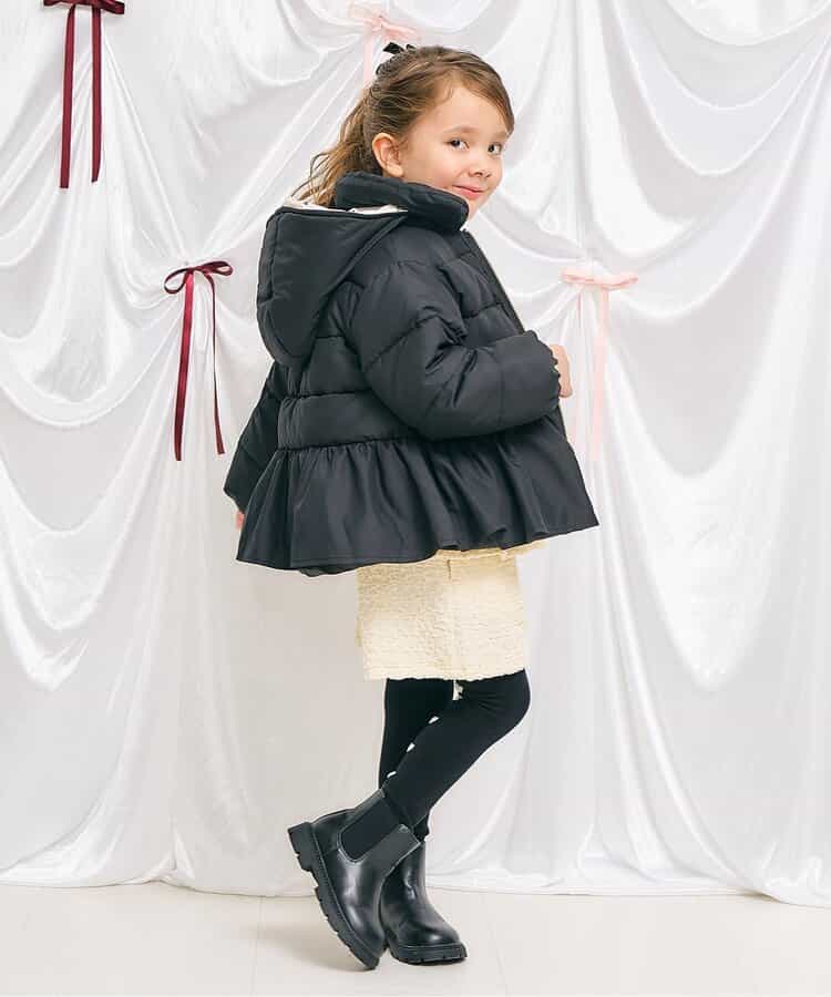 日本童裝 apres les cours 荷葉邊夾棉外套 80-140cm 女童款 秋季 (適合初秋、香港平均溫度、寒冷天氣、溫度低天氣）OUTERWEAR   【日本預售：2025年10月下旬】