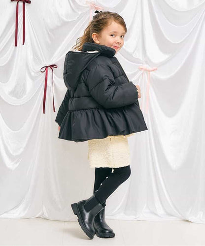 日本童裝 apres les cours 荷葉邊夾棉外套 80-140cm 女童款 秋季 (適合初秋、香港平均溫度、寒冷天氣、溫度低天氣）OUTERWEAR   【日本預售：2025年10月下旬】