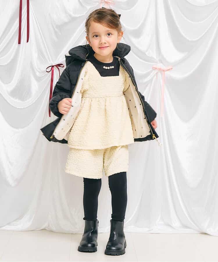 日本童裝 apres les cours 荷葉邊夾棉外套 80-140cm 女童款 秋季 (適合初秋、香港平均溫度、寒冷天氣、溫度低天氣）OUTERWEAR   【日本預售：2025年10月下旬】