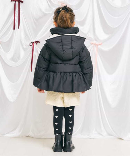 日本童裝 apres les cours 荷葉邊夾棉外套 80-140cm 女童款 秋季 (適合初秋、香港平均溫度、寒冷天氣、溫度低天氣）OUTERWEAR   【日本預售：2025年10月下旬】