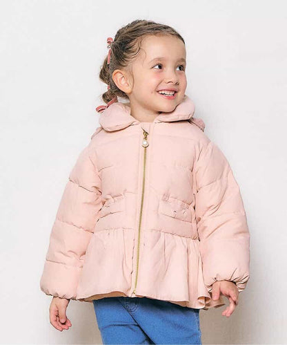 日本童裝 apres les cours 荷葉邊夾棉外套 80-140cm 女童款 秋季 (適合初秋、香港平均溫度、寒冷天氣、溫度低天氣）OUTERWEAR   【日本預售：2025年10月下旬】
