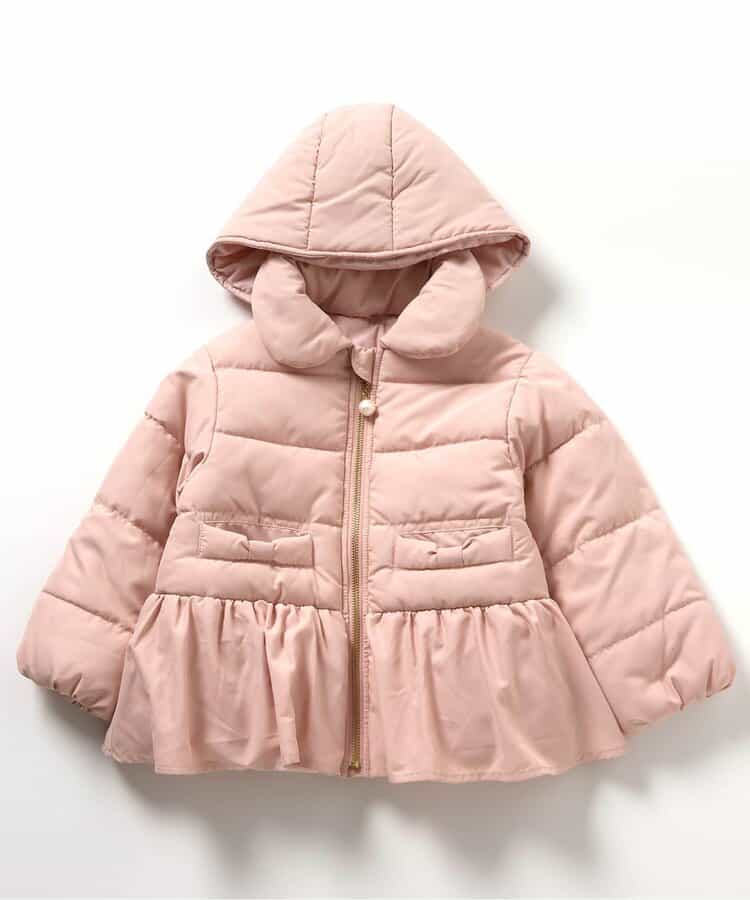 日本童裝 apres les cours 荷葉邊夾棉外套 80-140cm 女童款 秋季 (適合初秋、香港平均溫度、寒冷天氣、溫度低天氣）OUTERWEAR   【日本預售：2025年10月下旬】
