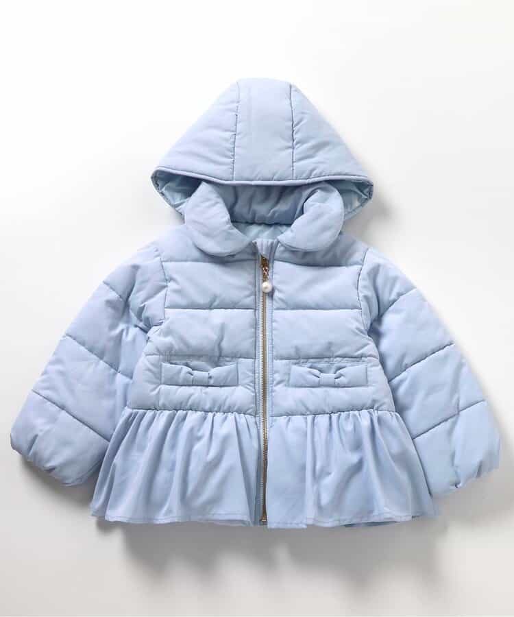 日本童裝 apres les cours 荷葉邊夾棉外套 80-140cm 女童款 秋季 (適合初秋、香港平均溫度、寒冷天氣、溫度低天氣）OUTERWEAR   【日本預售：2025年10月下旬】