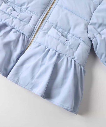 日本童裝 apres les cours 荷葉邊夾棉外套 80-140cm 女童款 秋季 (適合初秋、香港平均溫度、寒冷天氣、溫度低天氣）OUTERWEAR   【日本預售：2025年10月下旬】