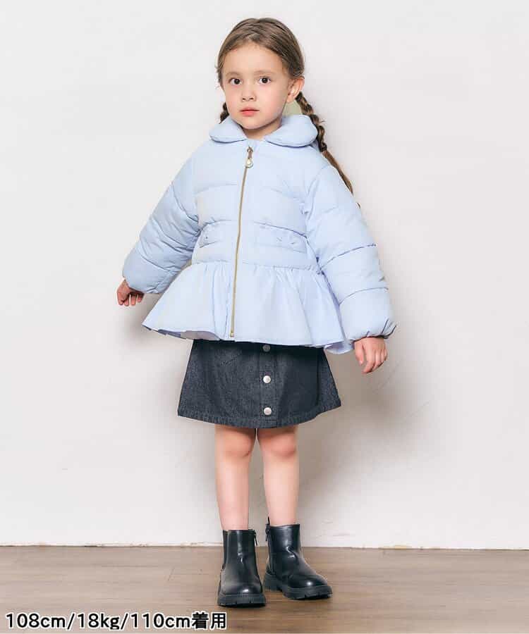 日本童裝 apres les cours 荷葉邊夾棉外套 80-140cm 女童款 秋季 (適合初秋、香港平均溫度、寒冷天氣、溫度低天氣）OUTERWEAR   【日本預售：2025年10月下旬】