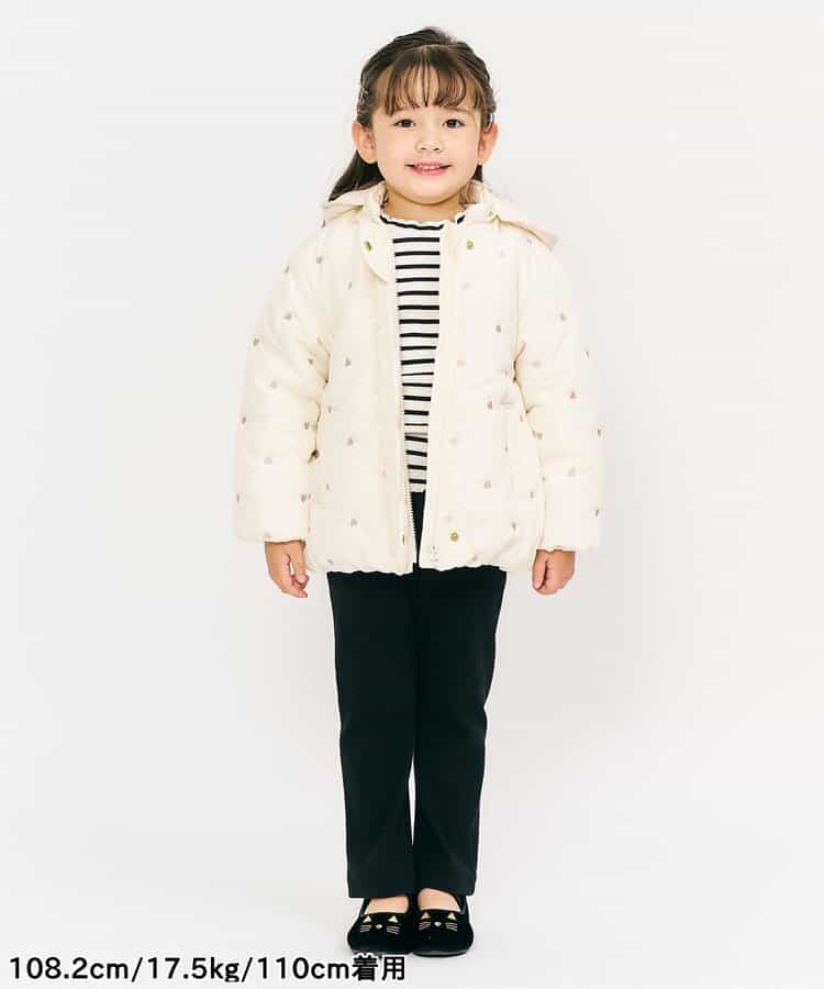 日本童裝 apres les cours 花邊刺繡夾棉外套 80-140cm 女童款 秋季 (適合初秋、香港平均溫度、寒冷天氣、溫度低天氣）OUTERWEAR   【日本預售：2025年10月下旬】聖誕紅/新年紅 