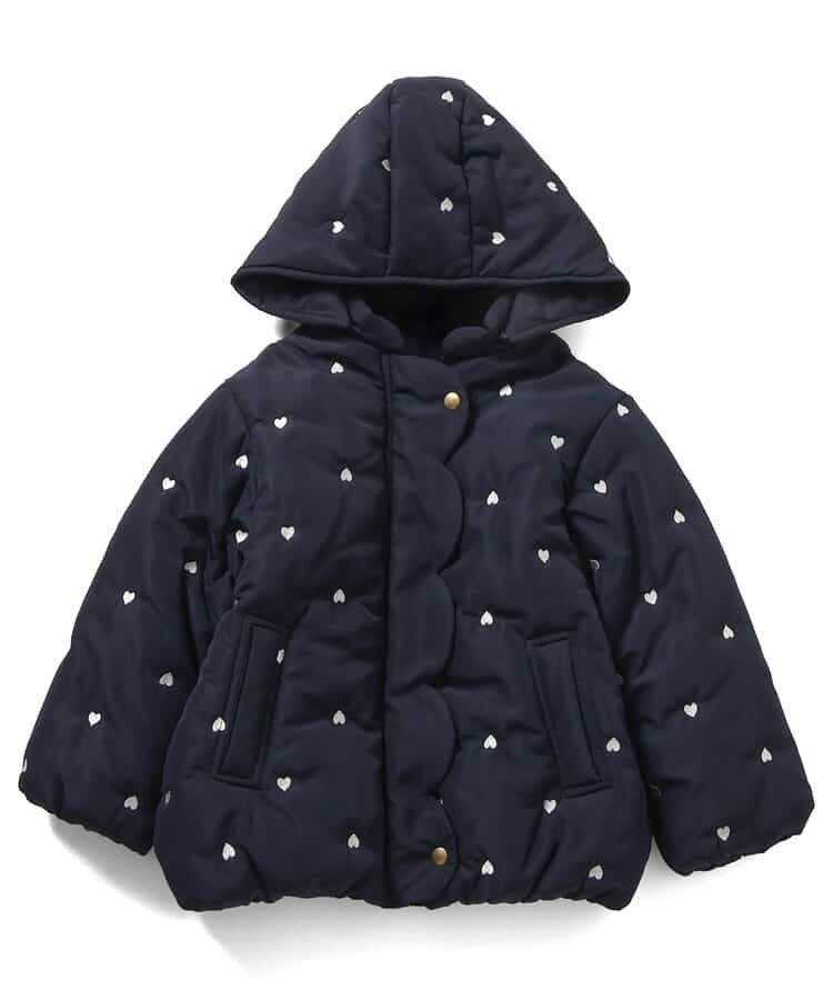 日本童裝 apres les cours 花邊刺繡夾棉外套 80-140cm 女童款 秋季 (適合初秋、香港平均溫度、寒冷天氣、溫度低天氣）OUTERWEAR   【日本預售：2025年10月下旬】聖誕紅/新年紅 