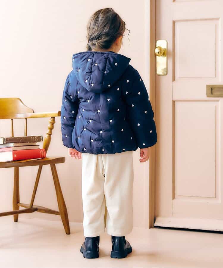 日本童裝 apres les cours 花邊刺繡夾棉外套 80-140cm 女童款 秋季 (適合初秋、香港平均溫度、寒冷天氣、溫度低天氣）OUTERWEAR   【日本預售：2025年10月下旬】聖誕紅/新年紅 
