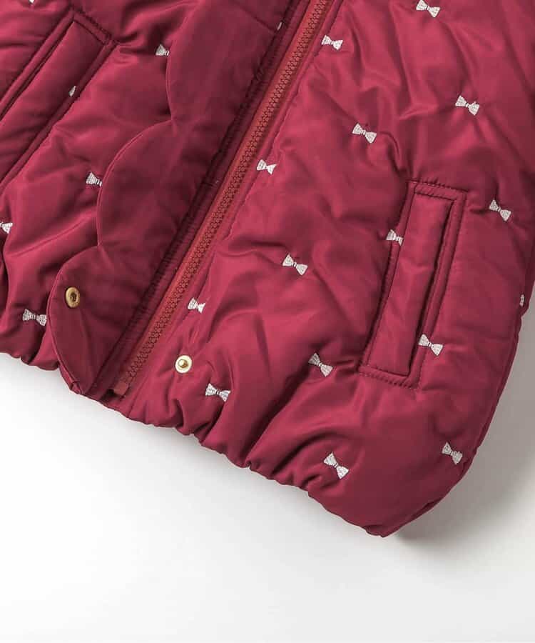 日本童裝 apres les cours 花邊刺繡夾棉外套 80-140cm 女童款 秋季 (適合初秋、香港平均溫度、寒冷天氣、溫度低天氣）OUTERWEAR   【日本預售：2025年10月下旬】聖誕紅/新年紅 