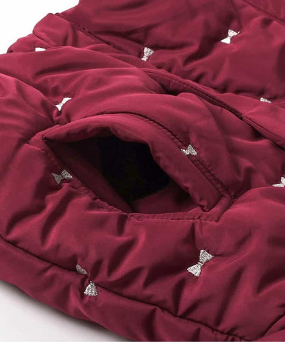 日本童裝 apres les cours 花邊刺繡夾棉外套 80-140cm 女童款 秋季 (適合初秋、香港平均溫度、寒冷天氣、溫度低天氣）OUTERWEAR   【日本預售：2025年10月下旬】聖誕紅/新年紅 
