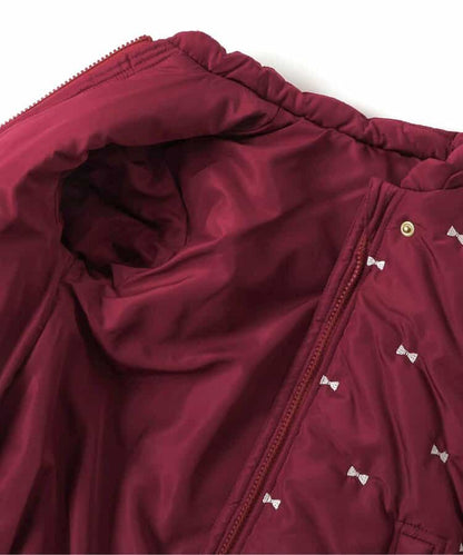日本童裝 apres les cours 花邊刺繡夾棉外套 80-140cm 女童款 秋季 (適合初秋、香港平均溫度、寒冷天氣、溫度低天氣）OUTERWEAR   【日本預售：2025年10月下旬】聖誕紅/新年紅 