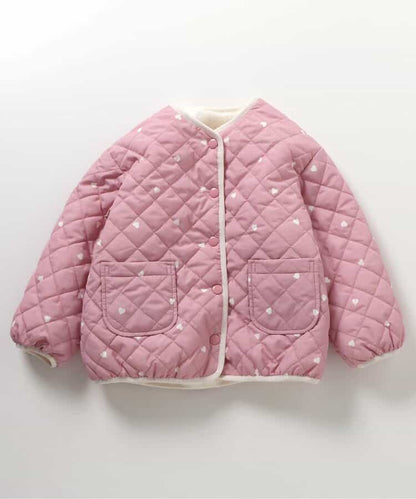 日本童裝 apres les cours 2Way 雙面兩著 心形口袋外套 80-140cm 女童款 秋季 (適合初秋、香港平均溫度、寒冷天氣）OUTERWEAR 