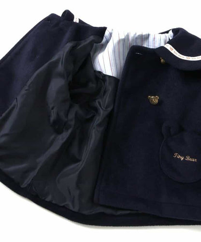 日本童裝 apres les cours x tiny bear 小熊水手外套 80-120cm 男童款/女童款 秋季 (適合初秋、香港平均溫度、寒冷天氣、溫度低天氣）OUTERWEAR 聖誕紅/新年紅