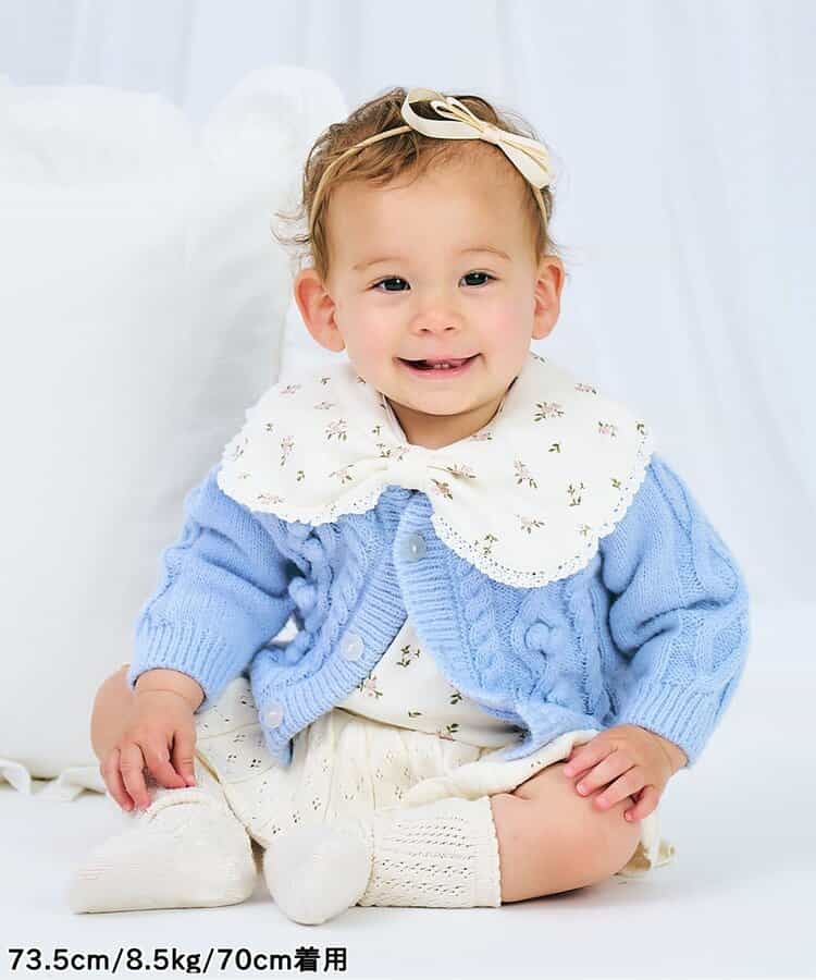 日本童裝 apres les cours 針織外套 70-80cm 女童款 初生嬰兒 秋季 OUTERWEAR