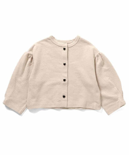 日本童裝 apres les cours 心型扣休閒外套 80-140cm 女童款 秋季 OUTERWEAR 聖誕紅/新年紅