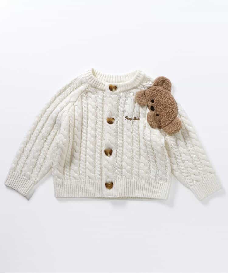 日本童裝 apres les cours x tiny bear 針織外套 80-120cm 男童款/女童款 秋季 OUTERWEAR
