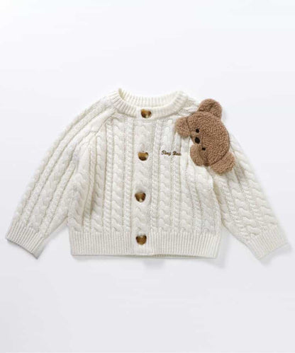 日本童裝 apres les cours x tiny bear 針織外套 80-120cm 男童款/女童款 秋季 OUTERWEAR