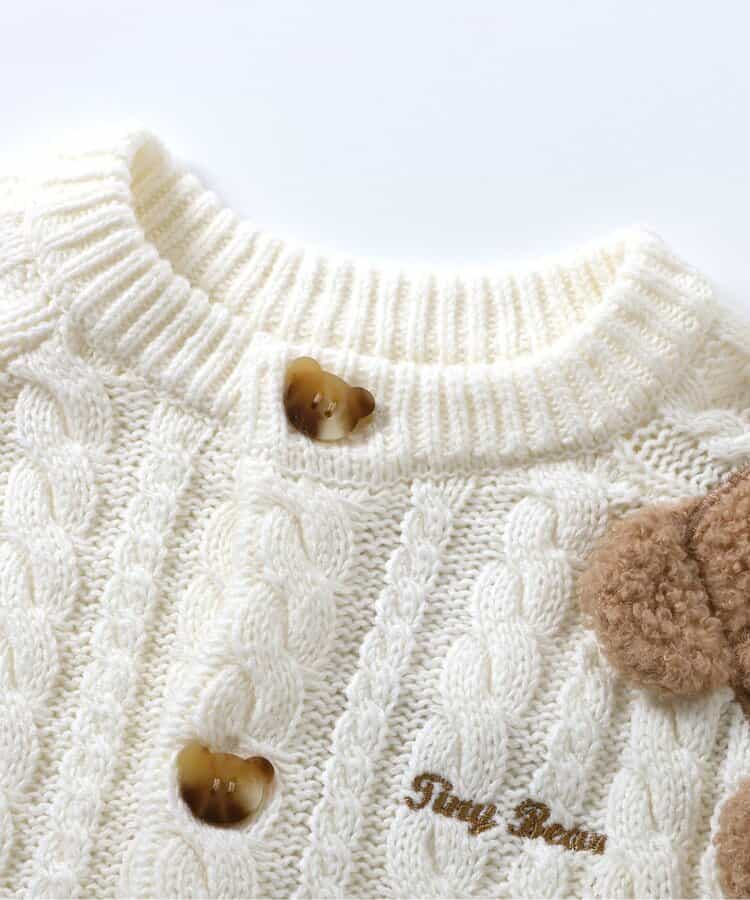 日本童裝 apres les cours x tiny bear 針織外套 80-120cm 男童款/女童款 秋季 OUTERWEAR