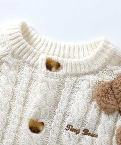 日本童裝 apres les cours x tiny bear 針織外套 80-120cm 男童款/女童款 秋季 OUTERWEAR