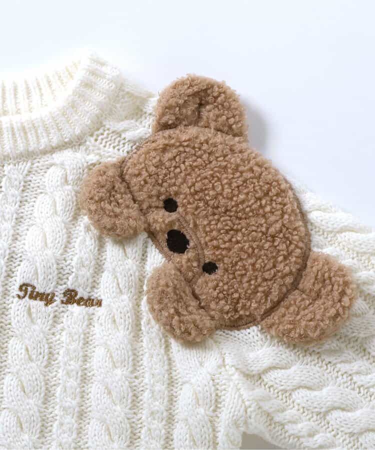 日本童裝 apres les cours x tiny bear 針織外套 80-120cm 男童款/女童款 秋季 OUTERWEAR