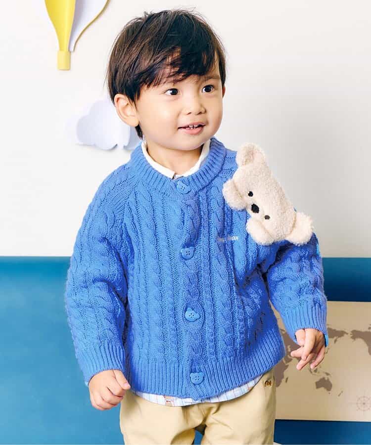 日本童裝 apres les cours x tiny bear 針織外套 80-120cm 男童款/女童款 秋季 OUTERWEAR