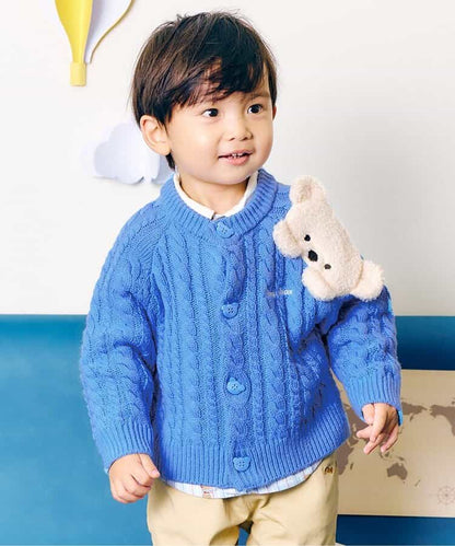 日本童裝 apres les cours x tiny bear 針織外套 80-120cm 男童款/女童款 秋季 OUTERWEAR