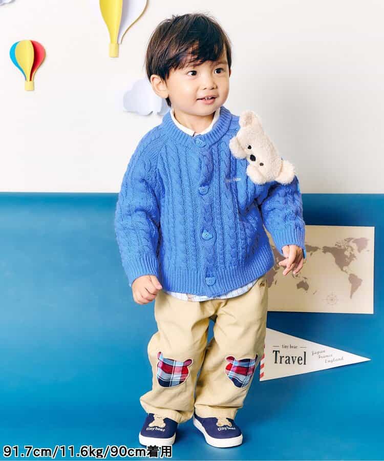 日本童裝 apres les cours x tiny bear 針織外套 80-120cm 男童款/女童款 秋季 OUTERWEAR