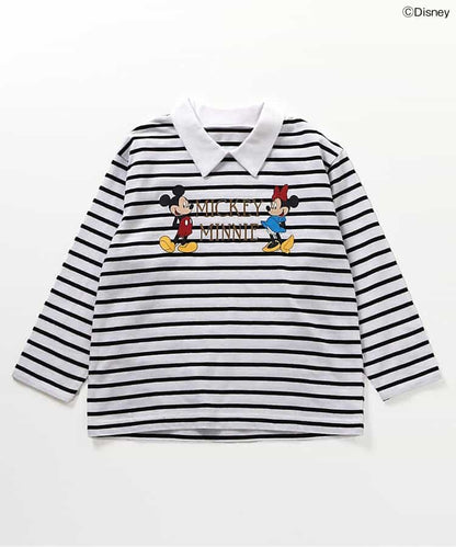 日本童裝 apres les cours x Disney polo上衣 80-130cm 男童款/女童款 秋季 TOPS 聖誕紅/新年紅