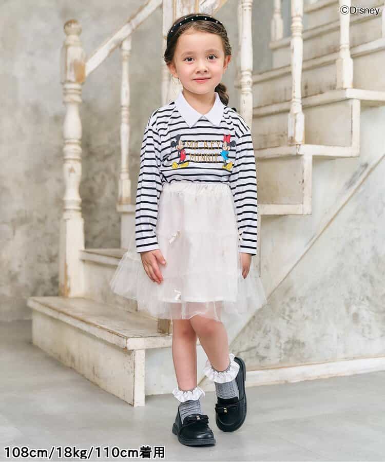 日本童裝 apres les cours x Disney polo上衣 80-130cm 男童款/女童款 秋季 TOPS 聖誕紅/新年紅