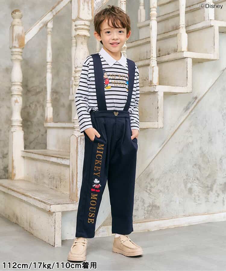 日本童裝 apres les cours x Disney polo上衣 80-130cm 男童款/女童款 秋季 TOPS 聖誕紅/新年紅