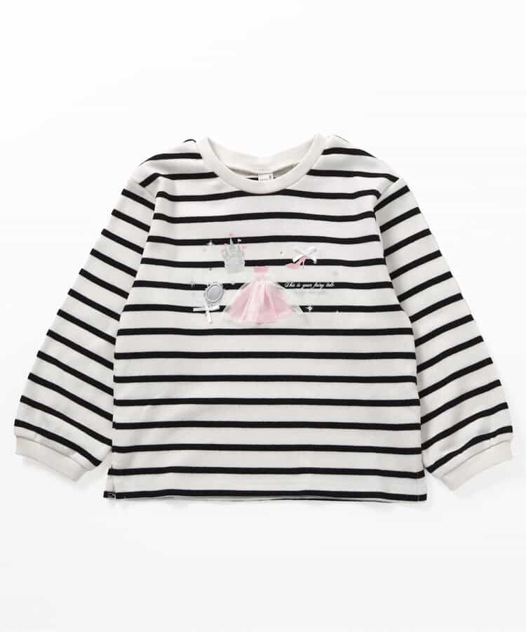 日本童裝 apres les cours 貓咪和公主圖案上衣 80-140cm 女童款 秋季 TOPS