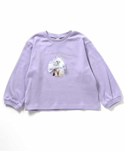日本童裝 apres les cours 貓咪和公主圖案上衣 80-140cm 女童款 秋季 TOPS