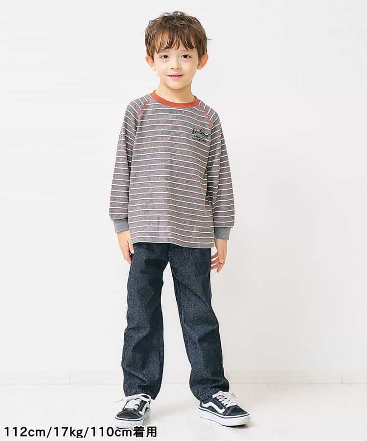 日本童裝 apres les cours 字母華夫格上衣 80-130cm 男童款/女童款 秋季 TOPS