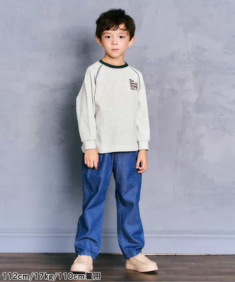 日本童裝 apres les cours 字母華夫格上衣 80-130cm 男童款/女童款 秋季 TOPS