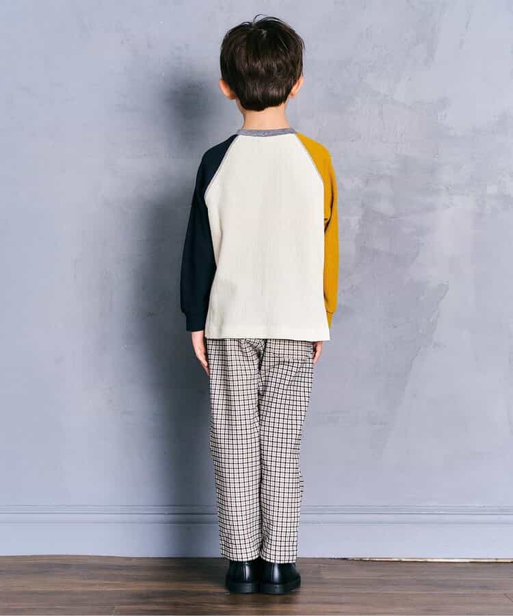 日本童裝 apres les cours 字母華夫格上衣 80-130cm 男童款/女童款 秋季 TOPS