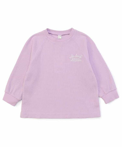 日本童裝 apres les cours 字母華夫格上衣 80-130cm 男童款/女童款 秋季 TOPS