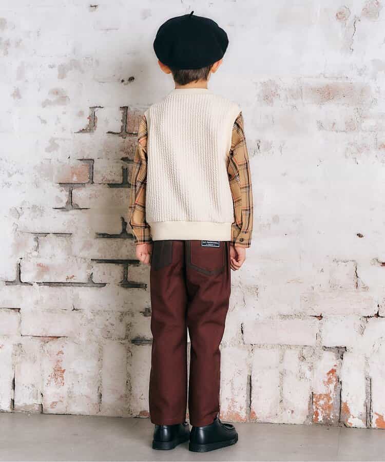 日本童裝 apres les cours 假兩件格仔上衣 80-130cm 男童款 秋季 TOPS