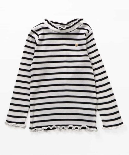 日本童裝 apres les cours 柔和羅紋上衣 80-140cm 女童款 秋季 TOPS
