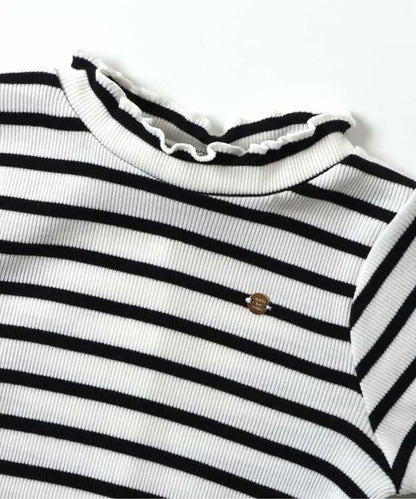 日本童裝 apres les cours 柔和羅紋上衣 80-140cm 女童款 秋季 TOPS