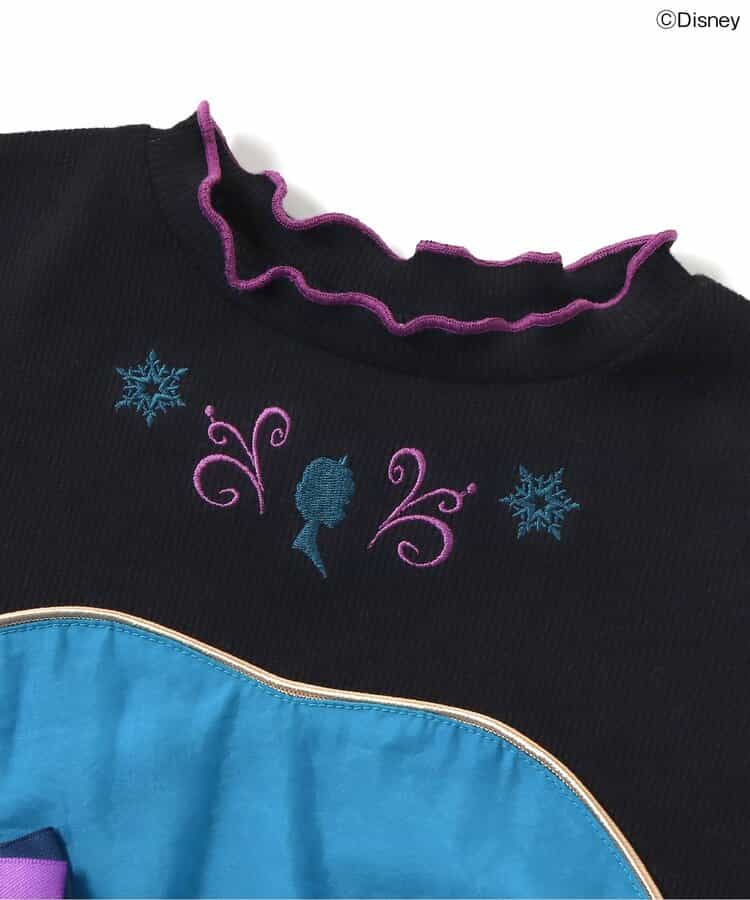 日本童裝 apres les cours x Disney 公主拼接蝴蝶結上衣 80-130cm 女童款 秋季 TOPS