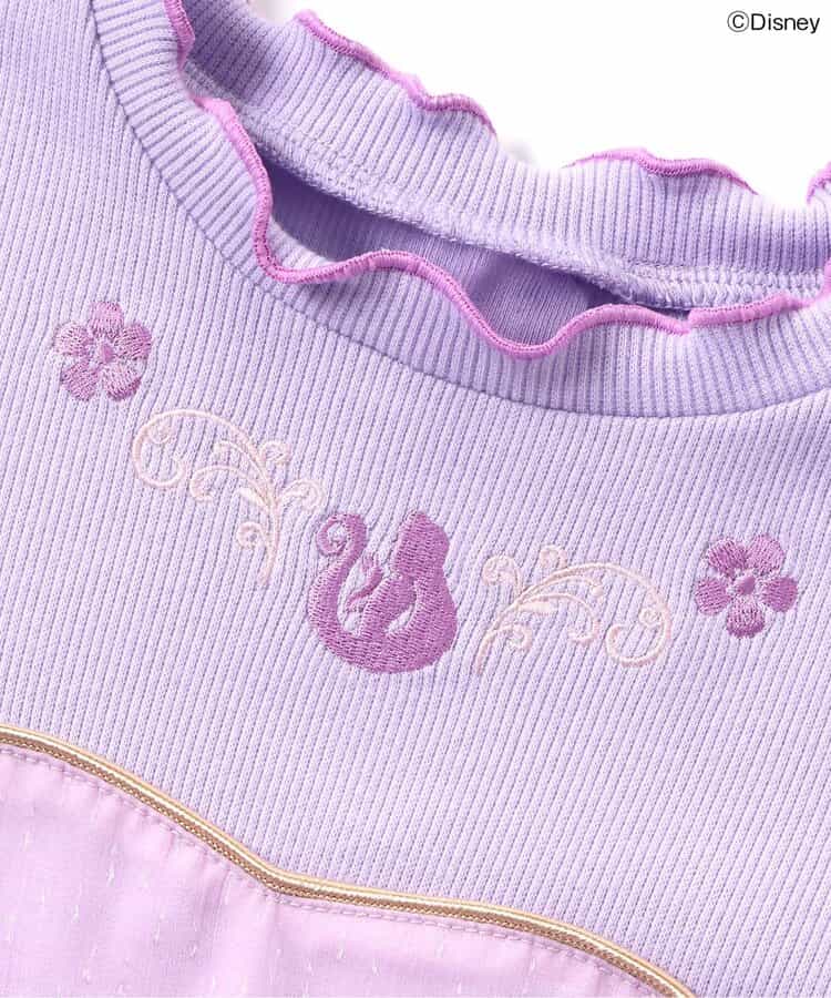 日本童裝 apres les cours x Disney 公主拼接蝴蝶結上衣 80-130cm 女童款 秋季 TOPS