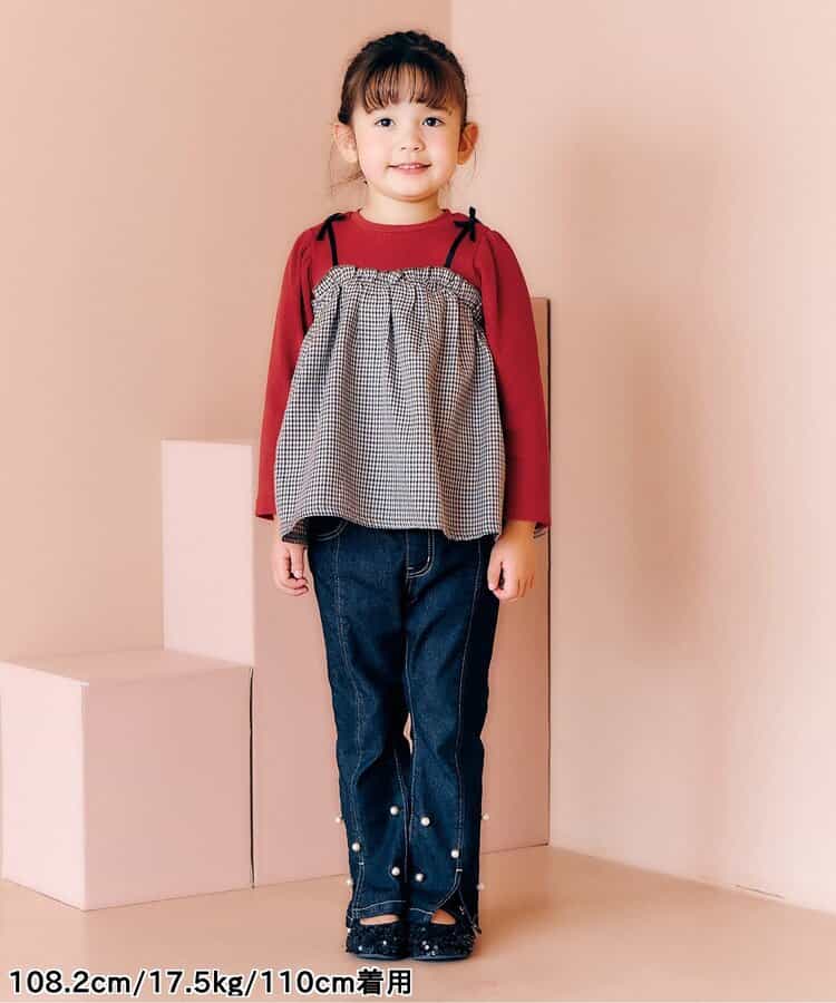 日本童裝 apres les cours 假兩件上衣 80-140cm 女童款 秋季 TOPS