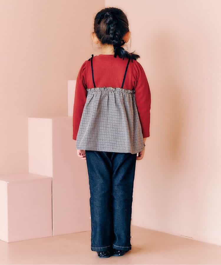 日本童裝 apres les cours 假兩件上衣 80-140cm 女童款 秋季 TOPS