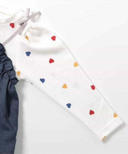 日本童裝 apres les cours 假兩件上衣 80-140cm 女童款 秋季 TOPS