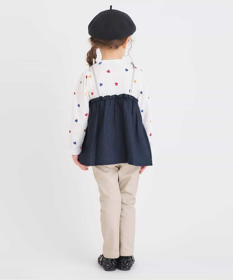 日本童裝 apres les cours 假兩件上衣 80-140cm 女童款 秋季 TOPS
