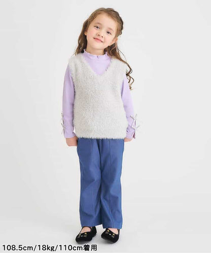 日本童裝 apres les cours 蝴蝶結袖上衣 80-140cm 女童款 秋季 TOPS