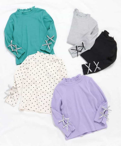 日本童裝 apres les cours 蝴蝶結袖上衣 80-140cm 女童款 秋季 TOPS