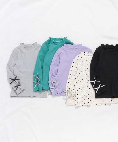 日本童裝 apres les cours 蝴蝶結袖上衣 80-140cm 女童款 秋季 TOPS