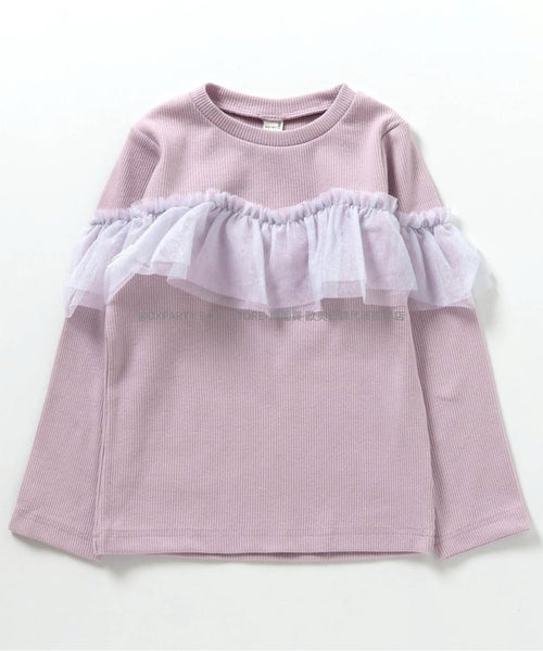 日本童裝 alc#652 薄紗上衣 80-140cm 女童款 秋季 TOPS